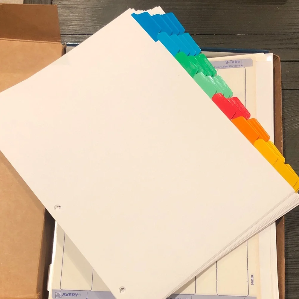 Avery 8 Tab Print & Apply Clear Label Dividers
